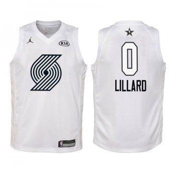 Youth Portland Trail Blazers #0 Damian Lillard All-Star Jersey