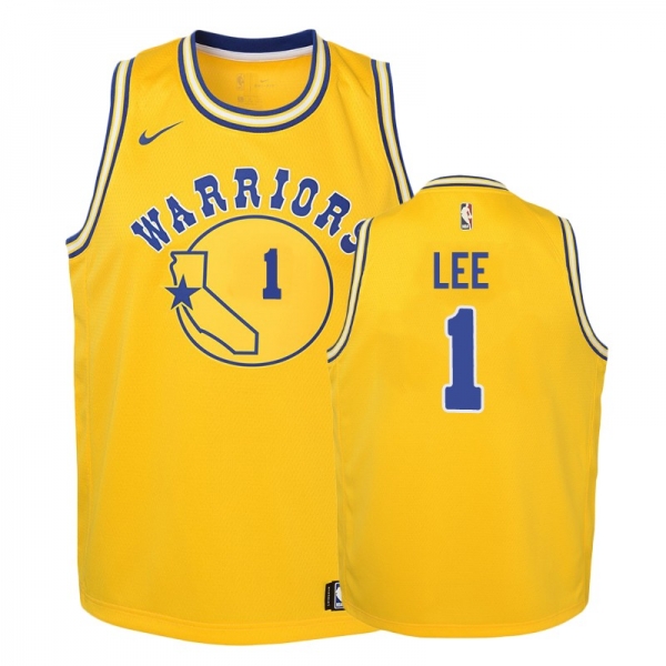 Youth Golden State Warriors #1 Damion Lee Hardwood Classics Jersey