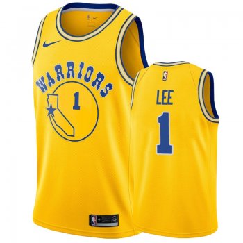 Golden State Warriors #1 Damion Lee Hardwood Classics Jersey