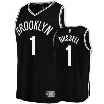 Men's Nets D'Angelo Russell Black Replica Icon Jersey Fanatics Branded