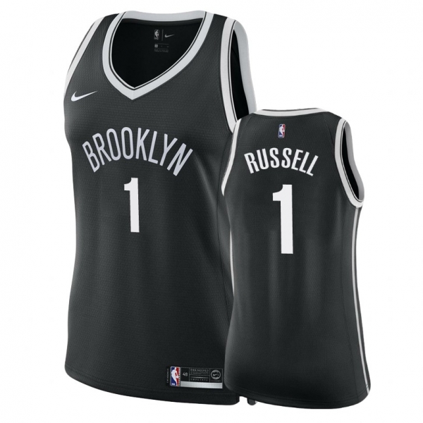 Women's Brooklyn Nets D'Angelo Russell #1 Black Icon Jersey