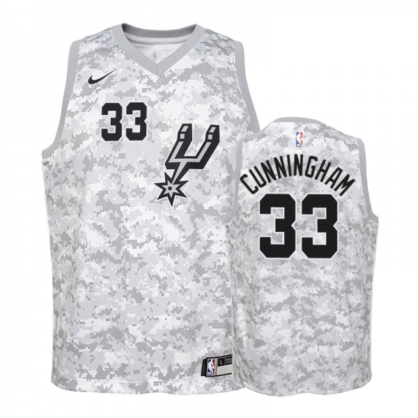 Youth San Antonio Spurs #33 Dante Cunningham Earned Jersey