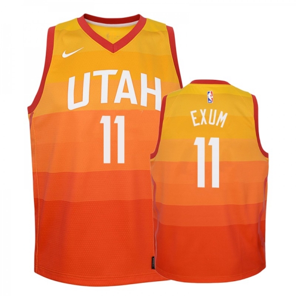 Youth Utah Jazz #11 Dante Exum City Jersey