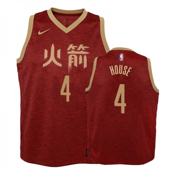 Youth Houston Rockets Danuel House #4 Red City Jersey