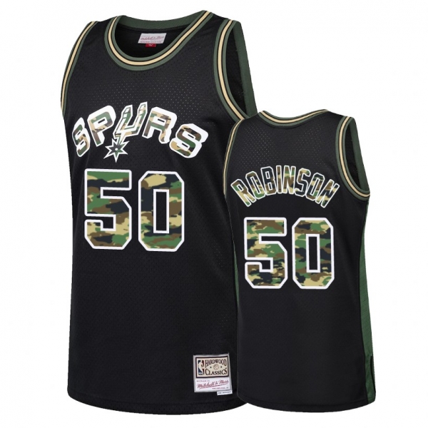 San Antonio Spurs #50 David Robinson Straight Fire Jersey