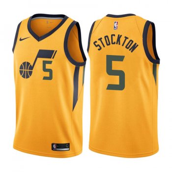 Utah Jazz David Stockton #5 Yellow Statement Edition Jersey