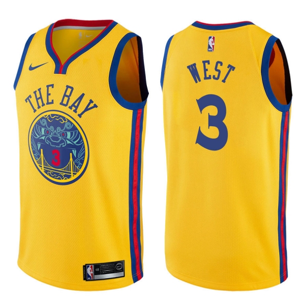 Golden State Warriors #3 David West City Jersey