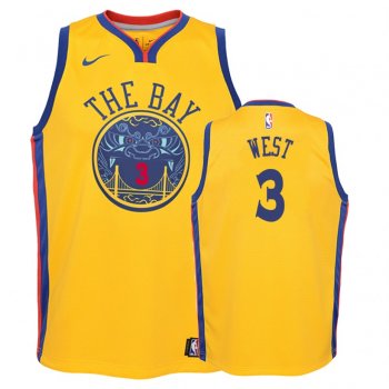 Youth Golden State Warriors #3 David West City Jersey