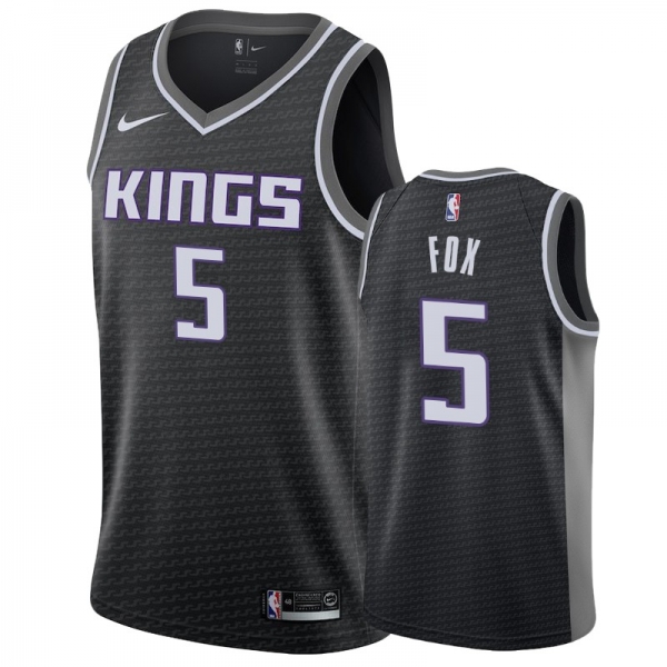 Sacramento Kings #5 De'Aaron Fox Statement Jersey