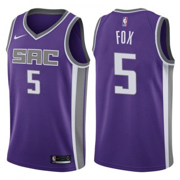 Sacramento Kings De'Aaron Fox #5 Purple 2017-18 Icon Jersey