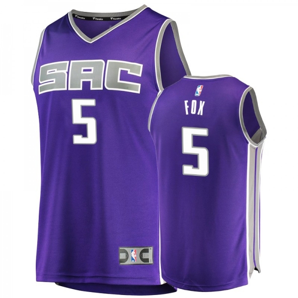 Men's Kings De'Aaron Fox Purple Replica Icon Jersey Fanatics Branded