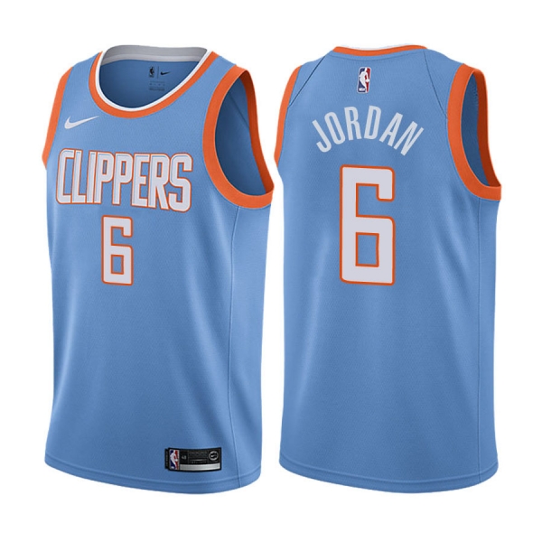 Los Angeles Clippers DeAndre Jordan #6 Blue City Edition Jersey