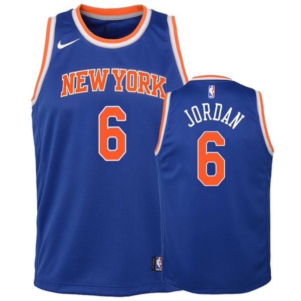 Youth New York Knicks DeAndre Jordan #6 Blue Icon Jersey