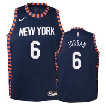 Youth New York Knicks #6 DeAndre Jordan City Jersey