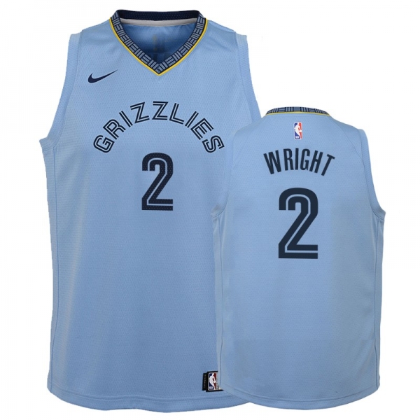 Youth Memphis Grizzlies Delon Wright #2 Blue 2018-19 Statement Jersey