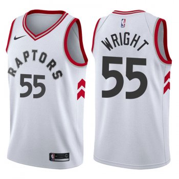 Toronto Raptors Delon Wright #55 White 2017-18 Association Jersey