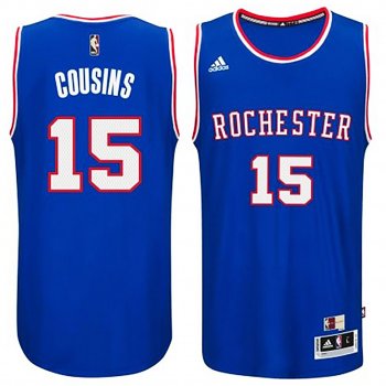 DeMarcus Cousins Rochester #15 Throwback Blue Jersey