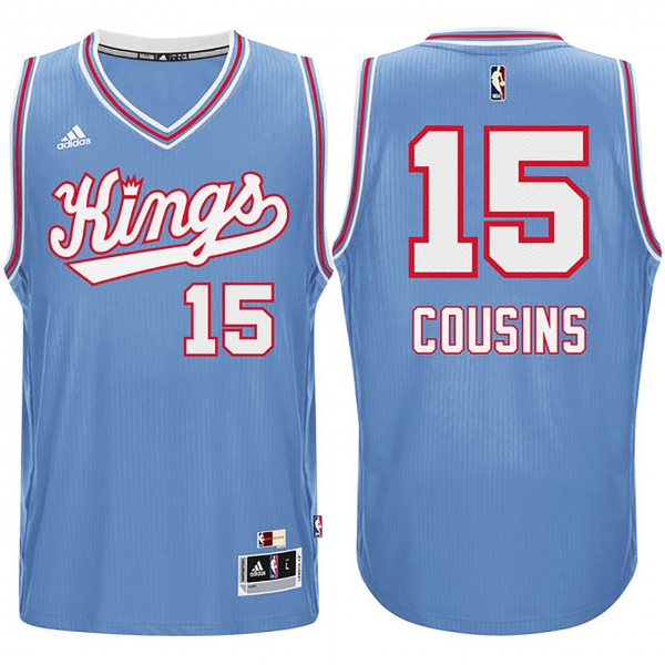 DeMarcus Cousins Kings #15 Blue Hardwood Classics Jersey