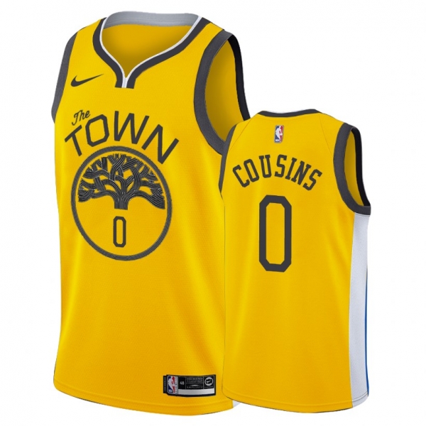 Golden State Warriors #0 DeMarcus Cousins Earned Jersey