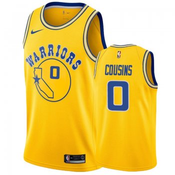 Golden State Warriors #0 DeMarcus Cousins Hardwood Classics Jersey