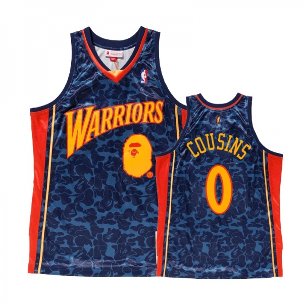 Golden State Warriors #0 DeMarcus Cousins BAPE Jersey