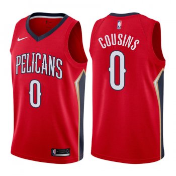 New Orleans Pelicans DeMarcus Cousins #0 Red 2017-18 Statement Jersey