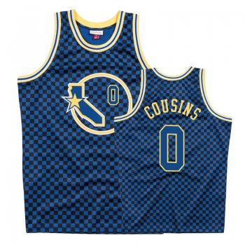 Golden State Warriors #0 DeMarcus Cousins Checkerboard Jersey