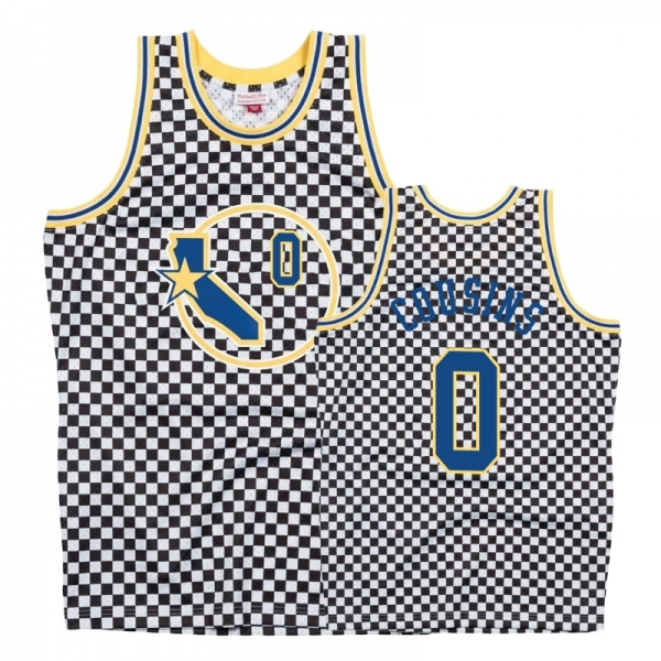 Golden State Warriors #0 DeMarcus Cousins Checkerboard Jersey