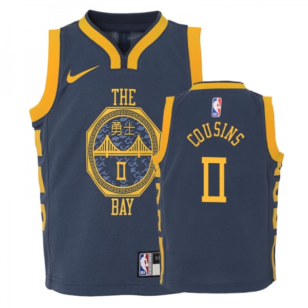 Youth Golden State Warriors #0 DeMarcus Cousins City Jersey