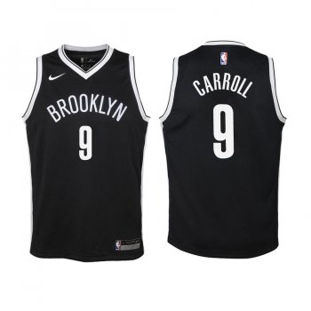 Youth Brooklyn Nets DeMarre Carroll #9 Black Icon Edition Jersey