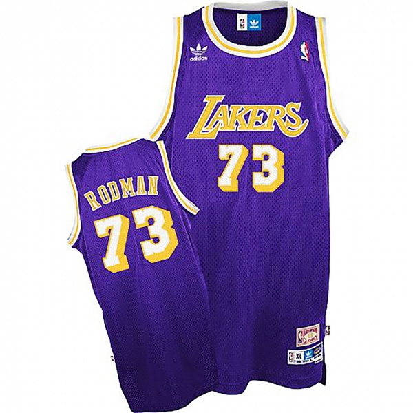 Los Angeles Lakers #73 Dennis Rodman Hardwood Classics Jersey