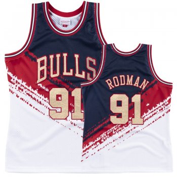 Chicago Bulls #91 Dennis Rodman Independence Day Jersey