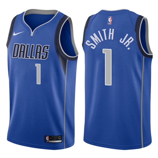 Dallas Mavericks Dennis Smith Jr. #1 Blue 2017-18 Icon Jersey