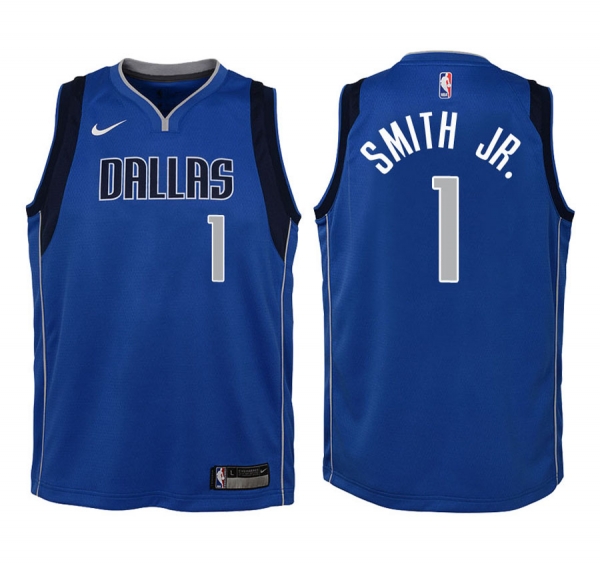 Youth Dallas Mavericks #1 Dennis Smith Jr. Icon Jersey