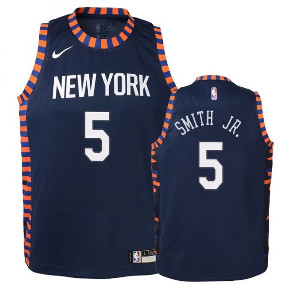 Youth New York Knicks #5 Dennis Smith Jr. City Jersey