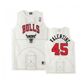 Chicago Bulls #45 Denzel Valentine Basketball Court Jersey