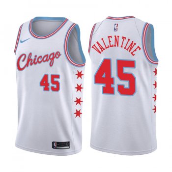 Chicago Bulls #45 Denzel Valentine City Jersey