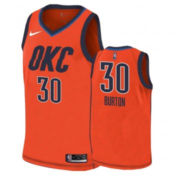 Oklahoma City Thunder #30 Deonte Burton Earned Jersey