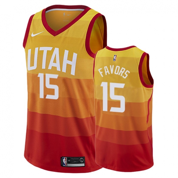 Utah Jazz #15 Derrick Favors City Jersey