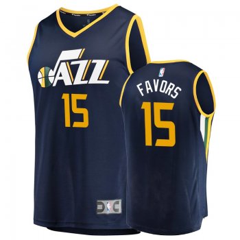 Utah Jazz #15 Derrick Favors Icon Jersey