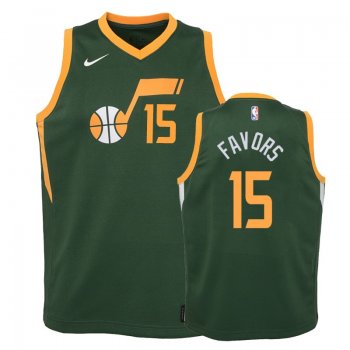 Youth Utah Jazz #15 Derrick Favors Earned Jersey