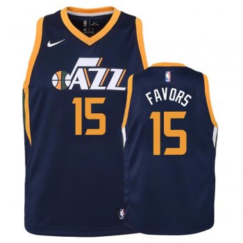 Youth Utah Jazz #15 Derrick Favors Icon Jersey