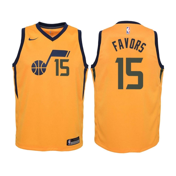 Youth Utah Jazz #15 Derrick Favors Statement Jersey