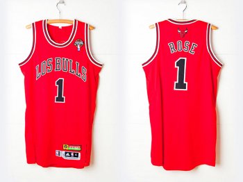 Chicago Bulls #1 Derrick Rose Hardwood Classics Jersey