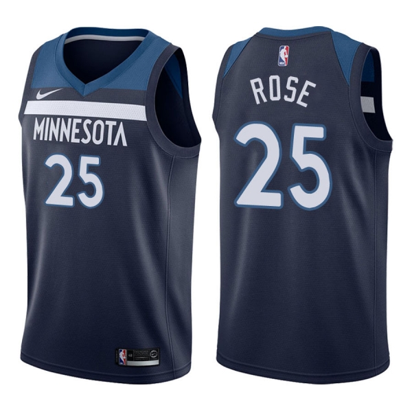 Minnesota Timberwolves Derrick Rose #25 Navy Icon Jersey