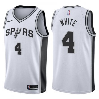 San Antonio Spurs Derrick White #4 White 2017-18 Association Jersey