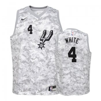 Youth San Antonio Spurs #4 Derrick White Earned Jersey