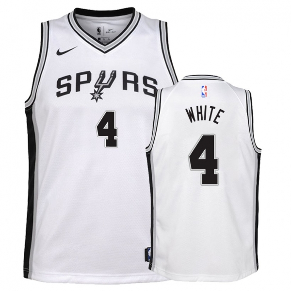 Youth San Antonio Spurs #4 Derrick White Association Jersey