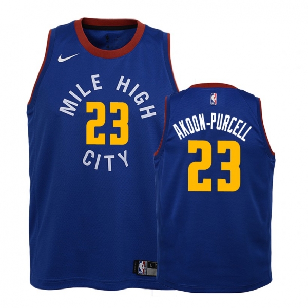 Youth Denver Nuggets #23 DeVaughn Akoon-Purcell Statement Jersey