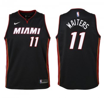 Youth Miami Heat Dion Waiters #11 Black 2017-18 Icon Jersey